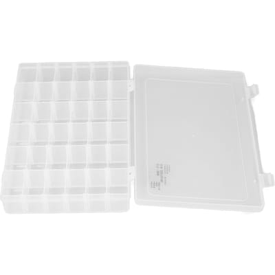 Boîte à compartiments 36 grilles séparateurs ajustables transparent multi-usage conteneurs de rangement pour perles pour loisirs créatifs
