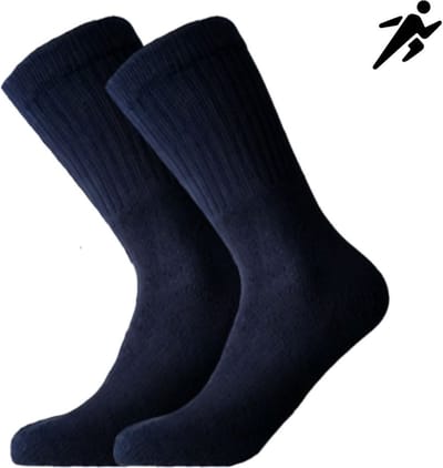 Sportsokken – 10 Paar – Zwart – Badstof – Katoen – Unisex – Maat 36-38