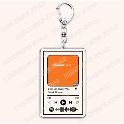 Porte-clés Musique Hot Singer Frank Ocean pour Femmes Accessoires Sac Channel ORANGE Chansons Album Code Porte-clés Bijoux Cadeaux Fans orange