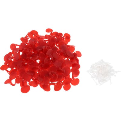 100 stuks Pinloze Peepers Kip Fazant Gevogelte Blinders Bril Bril 5.4x2.3cm rood
