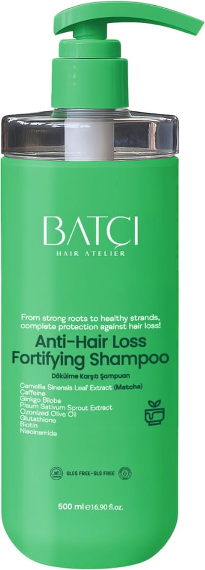 BATCI Anti Haaruitval Shampoo - Voedende Formule Verrijkt met Matcha Thee Extract voor Hoofdhuidverzorging - 500 ml