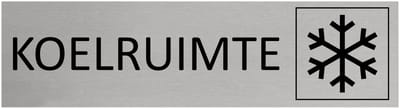 CombiCraft aluminium deurbordje Koelruimte - 165 x 45 mm met tape