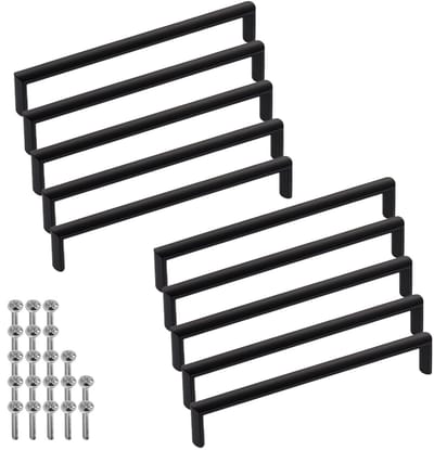 SOTECH 10 stuks meubelgrepen BLACKLINE V BA 160 mm mat zwart (lengte 167 mm, breedte 12,5 mm, hoogte 27,5 mm) aluminium kastdeurgrepen keukengrepen