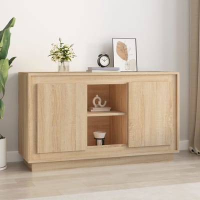 vidaXL - Dressoir - 102x35x60 - cm - bewerkt - hout - sonoma - eikenkleurig