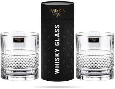2x Bohemia Prestige Elegant Whiskyglazen 340ml Kristalglas