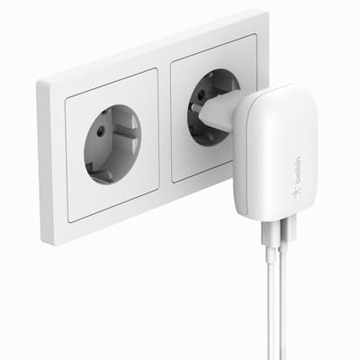 Belkin BOOST CHARGE -  2-poorts wandlader met PPS + USB-C - Wit