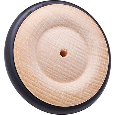 Houten wiel met rubberen banden, Ø ca. 64 mm