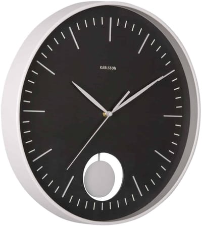Karlsson Wandklok Grato Pendulum - Warmgrijs - Ø40.6cm - Wandklok Modern