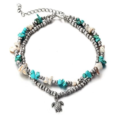 Enkelbandje - beach - turtle - enkelbandjes dames - model HX - Moederdag - Cadeau