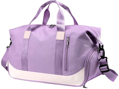 Dailygoods - Reistas, 35 l, waterdichte sporttas, weekendtas met schoenenvak voor heren en dames, transporttas, bagagetas, nachttas, sporttas voor yoga, paars-2, Klassiek