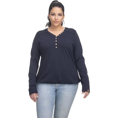 Dames-T-shirt met lange mouwen Ragwear Pinch SOLID Plus