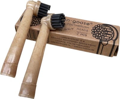 green-goose® Oral B Bioplastic Opzetborstels - 2 Stuks - Plant-based Materiaal - 100% BPA-vrij - voor alle reguliere Oral-B elektrische tandenborstels