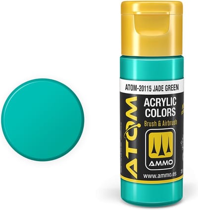 AMMO by Mig Jimenez Hobbyverf Acrylverf - MIG 20115 ATOM - Jade Green - Acryl - 20ml Verf flesje - 20 ml