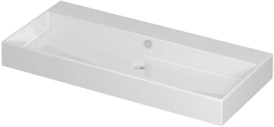 INK Unlimited Wastafel Porselein Zonder Kraangat - 1000x450x110 mm - Glans Wit