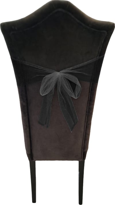 Tule stof op rol - 2x - zwart - 30cm x 9meter - Organza/mesh decoratie stoffen