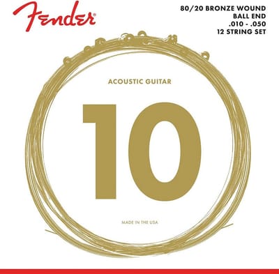 Fender F-70-12 12-snaren set akoestisch 80/20 bronze (010-050)