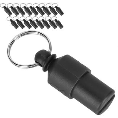 20 stuks Anti-Verloren Huisdier Hond Kat ID Naam Adres Label Opbergkoker Buis Halsband Hanger(Rood )