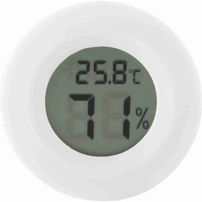 Digitale LCD Thermometer Hygrometer Ronde Vorm Temperatuur Vochtigheid Meter voor Reptiel