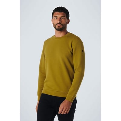 No Excess Sweater Crewneck Double Layer Jacquard Stretch Olive Maat: XXL | Sweaters Outlet | Heren | Geel