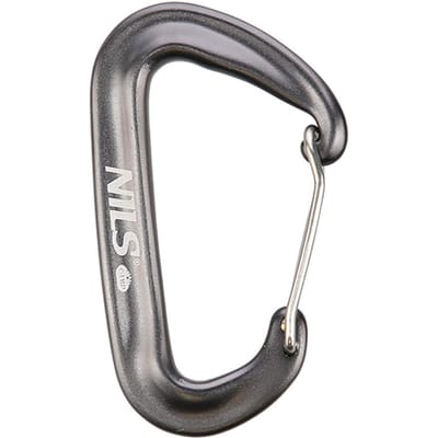NILS CAMP NC1707 - Karabijnhaak - 12 KN - Anodiseerd Aluminium - Grijs