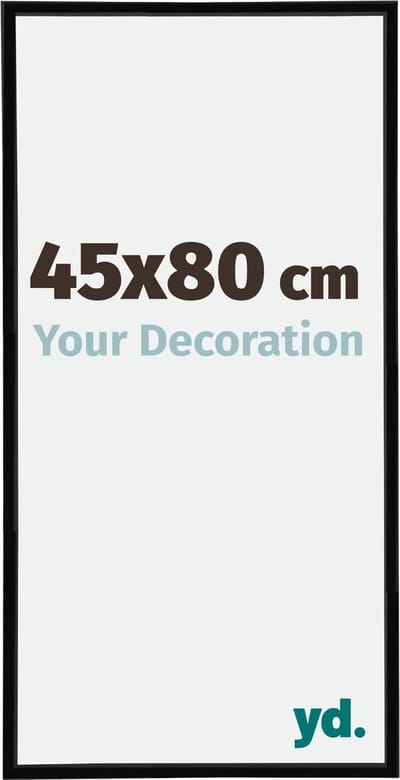 Your Decoration - Fotolijst 45x80 cm - Kunststof - Zwart Hoogglans - Annecy