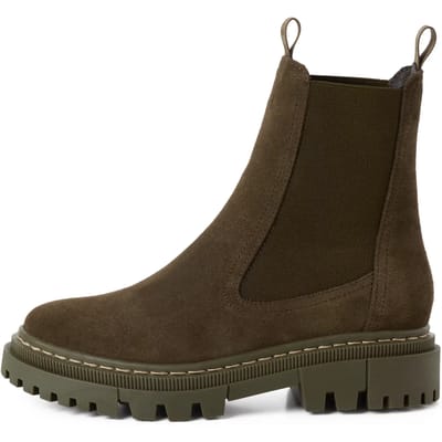 Tamaris dames leren Chelsea-laarsjes 1-25491-41-090 zwart
