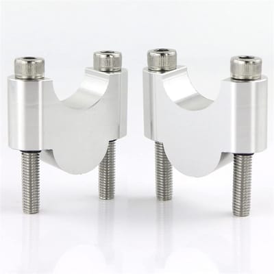 Stuurverhogers Motorfiets - Stuur Riser - Comfortabel Rijden - Verstelbare Rijpositie - 22mm 7/8 inch - Zilver