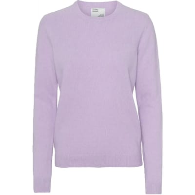 Damestrui met Ronde Hals in wol Colorful Standard Classic Merino Soft Lavender