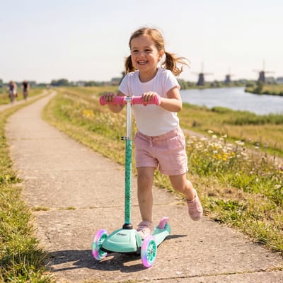 Peuter Step 3 Wielen met LED – Verstelbaar Stuur – Roze – Vanaf 3 Jaar – Champz