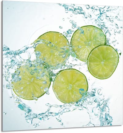 TMK ArtDeko - Snijplank - 60x65 cm - Limoen - Glas - Hartelijk
