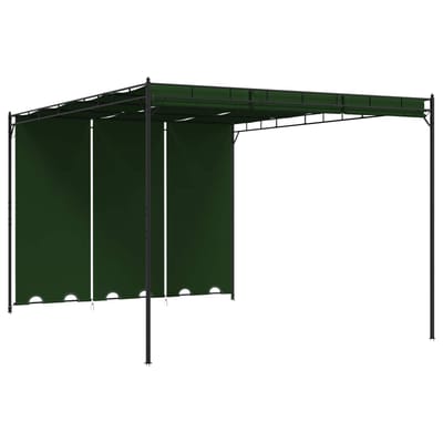 vidaXL - Prieel - 4 - x - 3 - x - 2,3 - m - Groen - Polyester - en - Staal