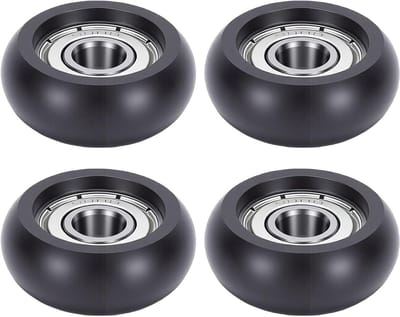 Fitness Katrol Set - Gym Wielen - Apparatuur Verplaatsen - Duurzaam Kunststof Staal - 4 Stuks - Zwart