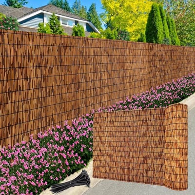 Rieten Schutting Rol - Privacy Scherm Tuin - Buitenruimte Verfraaien - Natuurlijk Riet Geweven - H1.8 x L3.0m - Bruin