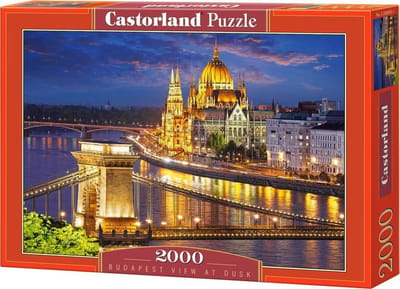 Castorland Budapest View at Dusk – Puzzel – 2.000 stukjes – Satijnen afwerking – Perfecte pasvorm – Europese kwaliteit