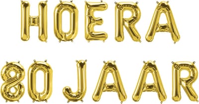 Foil balloon kit - Hoera 80 jaar