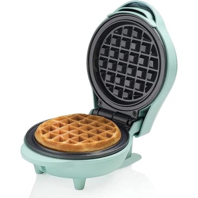 Bestron Sweet Dreams AMWE600G Mini Waffelijzer 550W - Temperatuurregeling - Ø10 cm Wafels - Mint