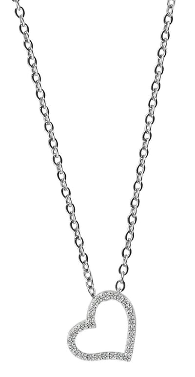 AKZENT Akzent damesketting met hanger "Milla" aus 925 Sterlingzilver, gerhodineerd, langlebig