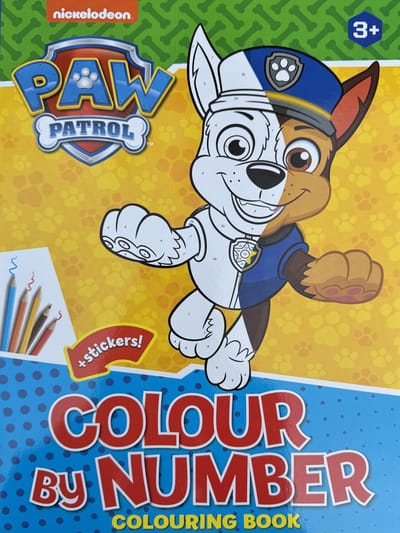Nickelodeon Paw Patrol - Colour By Number - Kleuren op Nummer - Leer Kleur en Cijfers - Educatief - 2 Stickervellen - 45 stickers!