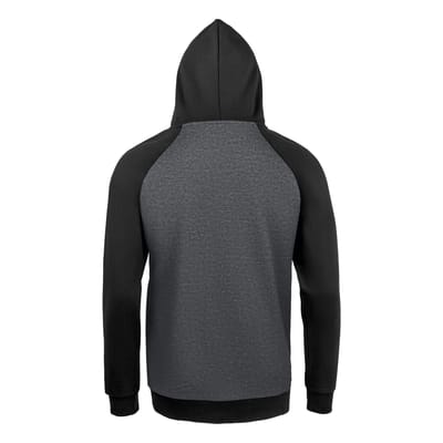 SOLS Unisex Seattle Hoodie voor volwassenen (Zwart/Charcoal grijs gemêleerd)