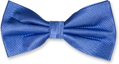 E.L. Cravatte Strik - Blauw - 100% Zijde Vlinderdas