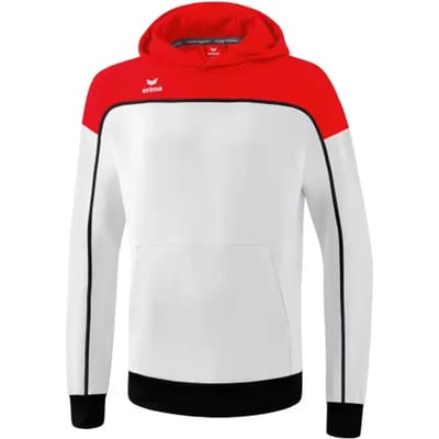 Erima Change Sweatshirt Met Capuchon Kinderen - Zwart / Rood / Wit | Maat: 128