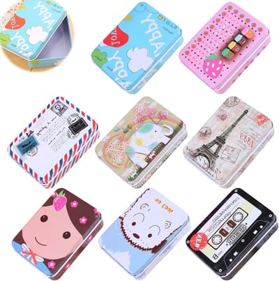 Set van 8 Kleurrijke Opbergdozen met Deksel, Rectangulaire Dozen voor Snoep, Sleutels en Pillen
