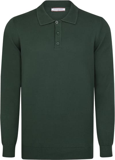 Felix Hardy Trui Met Polokraag - Polo Shirt - 100% Katoen Heren Donkergroen - L