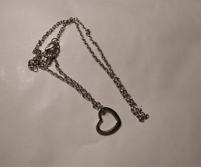 Ketting met hanger hart zilverkleur