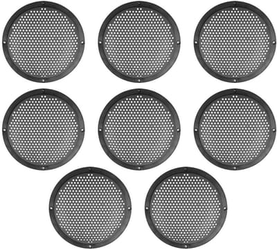 8 Stuks 6'' Plastic Audio Speaker Cover Mesh Subwoofer Grill Horn Guard Decoratieve Grille Bescherming Zwart voor Auto en Geluidsinstallaties