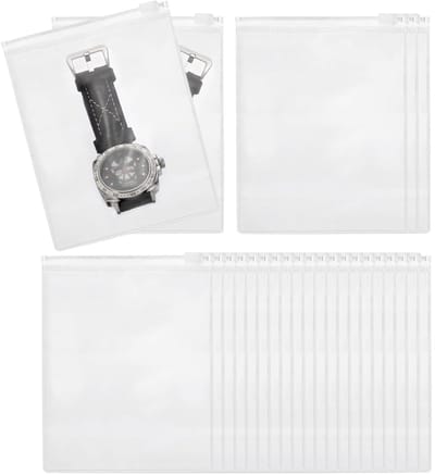 Dailygoods- Sieradentassen 25 Stuks - Doorzichtige Zakjes - PVC - Anti-Oxidatie - Klein - 6,3"x4,3" - Voor Oorbellen/Kettingen/Armbanden - Opbergzakjes