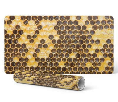 Beschermende bureauonderlegger met honingraatmotief 90x45 cm