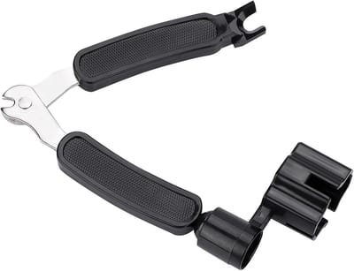 Gereedschap Gitaar - Snaarwinder Brugpen - Snaar Wisselen - Ingebouwde Snijder - 12 cm - Zwart