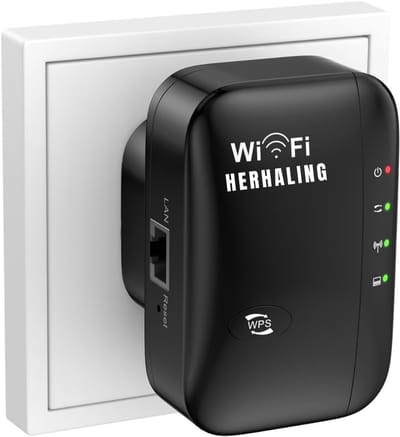 RWB® Wifi Versterker Stopcontact - Wifi Versterker - 300 Mbit/s - Zwart