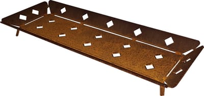 Fikki Wood Rack - Level - cortenstaal